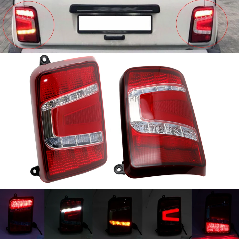 LED tail lights Red Для Лада Нива 4X4 1995 светодиодный DRL фары с ходовым поворотным сигналом PMMA/ABS пластик функциональные аксессуары Тюнинг Автомобиля - Цвет: LED tail lights Red