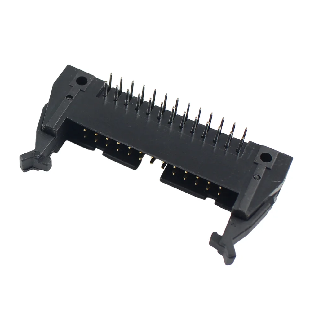 5pcs 2.54mm Pitch 14/16/26/34/40/50 Pin Male Right Angle Ejector Header Cable Connector DC2 IDC Socket 14P 16P 26P 34P 40P 50P |