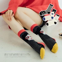 women sock fashion funny creative stripe letter oil pattern art socks autumn jacquard street trend happy sox designer socks