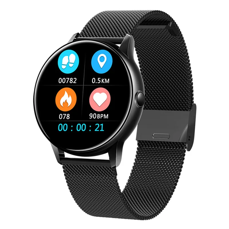 grey black Letike женские часы C009 AI модные часы Smart watch ips изогнутый цветной экран полный экран сенсорный Водонепроницаемый плавательный Фитнес трекер - Цвет: grey black