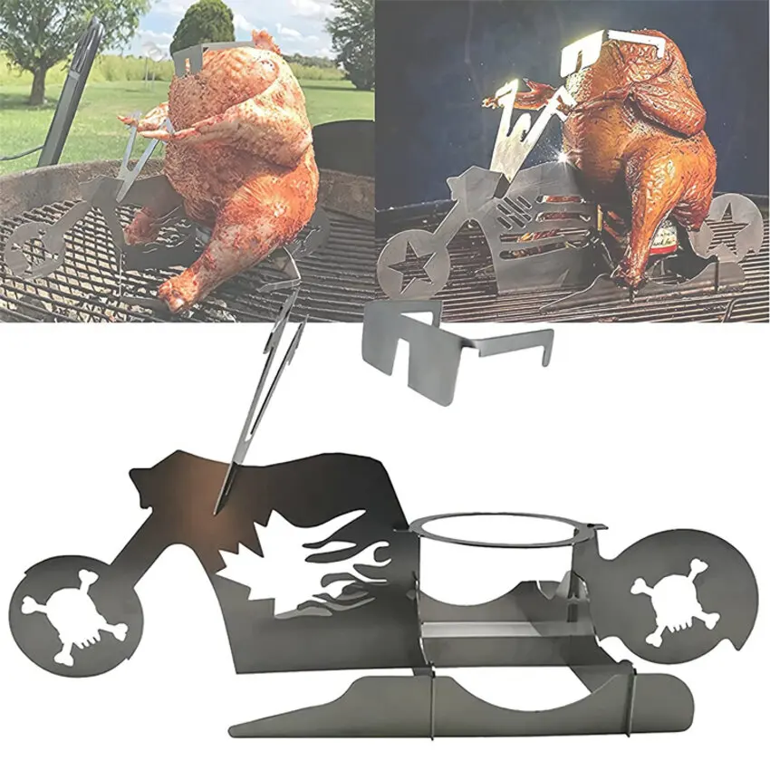 Подставка для курицы пивная забавная американская стальная стойка мотоцикла