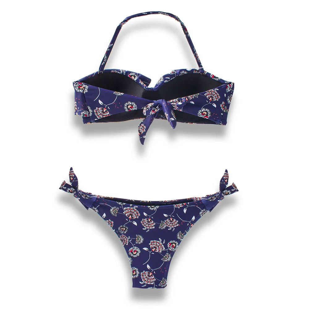 Женский купальник с цветочным рисунком сексуальный комплект бикини принтом 2020
