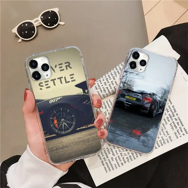 

Car Automobile Fashion luxury Phone Case Transparent soft For iphone 12 11 13 7 8 6 s plus x xs xr pro max mini