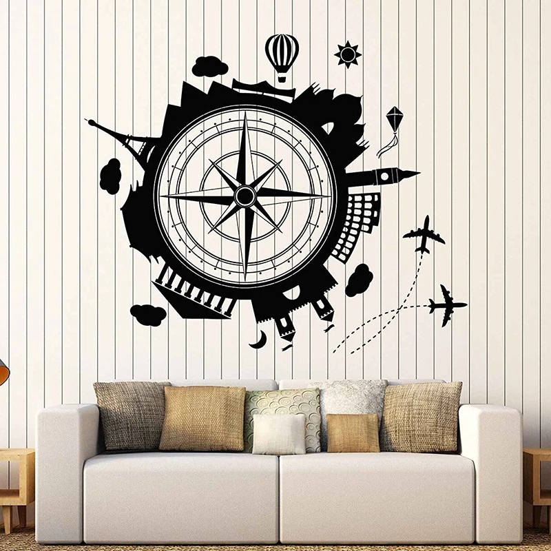 Наклейка на стену Большая карта мира наклейка мультяшная домашний декор для