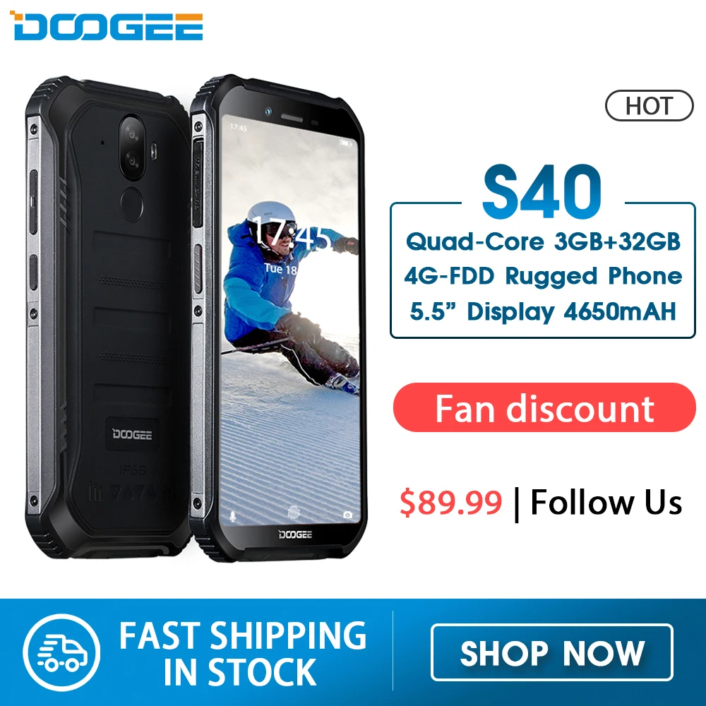 Смартфон DOOGEE S40 3+32ГБ Смартфоны  | Отзывы и видеообзор
