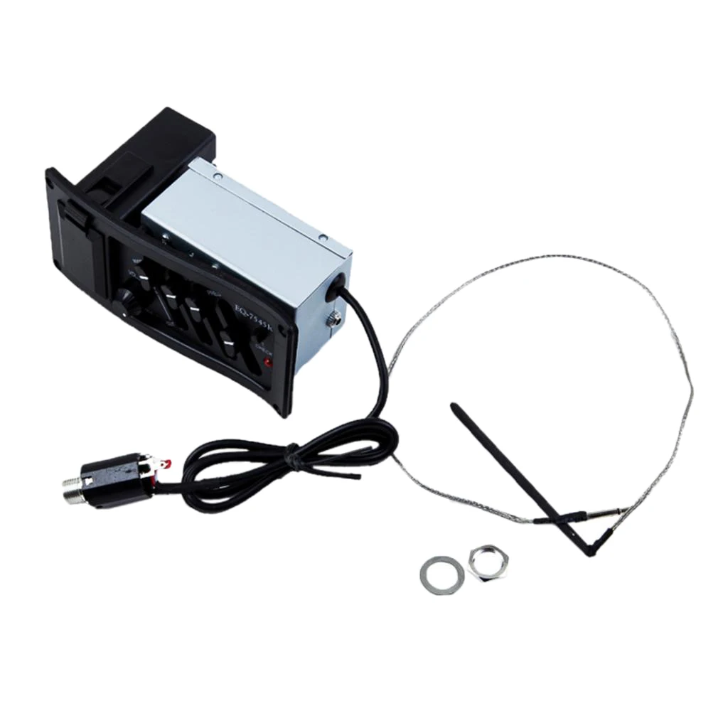 4 полосным эквалайзером эквалайзер Акустическая гитара усилителей пикап тюнер