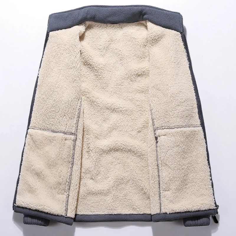Мужские флисовые куртки больших размеров 7XL 8XL 9XL Мужская теплая толстовка теплое