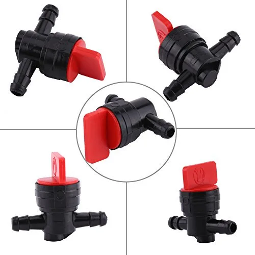 

Universal Plastic 6mm Inline On/Off Fuel Tap Fit for 1/4 Pipe Hose Motorcycle On-OFF Petcock Fuel Switch