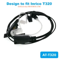 acoustic air tube security headset mic walkie talkie earphone for inrico t320 t298 network radio ptt walkie talkie phone