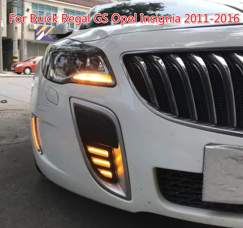 

«Машина», 2 шт. светодиодный DRL ForBuick Regal GS Opel Insignia 2011 2012 2013 2014 2015 2016 дневные ходовые огни светильник с сигнал поворота