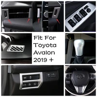matte accessories armrest window lift butoon head lamp ac gear lever shift knob cover trim for toyota avalon 2019 2022