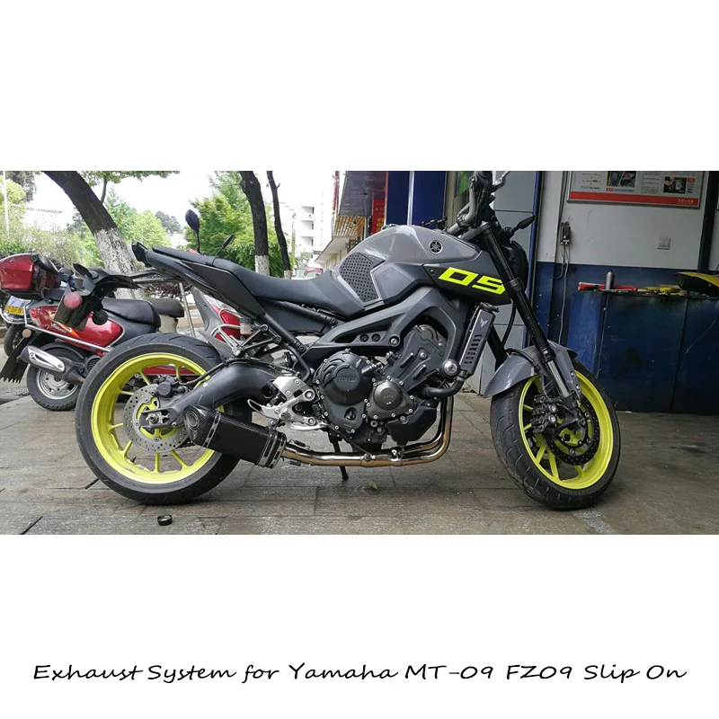 Полная выхлопная система MT 09 FZ09 для Yamaha слипон головка средняя задняя труба