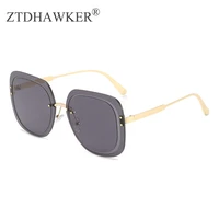 2021 new fashion trend box sunglasses womens personality meter set lenses carved groove sexy glasses uv400