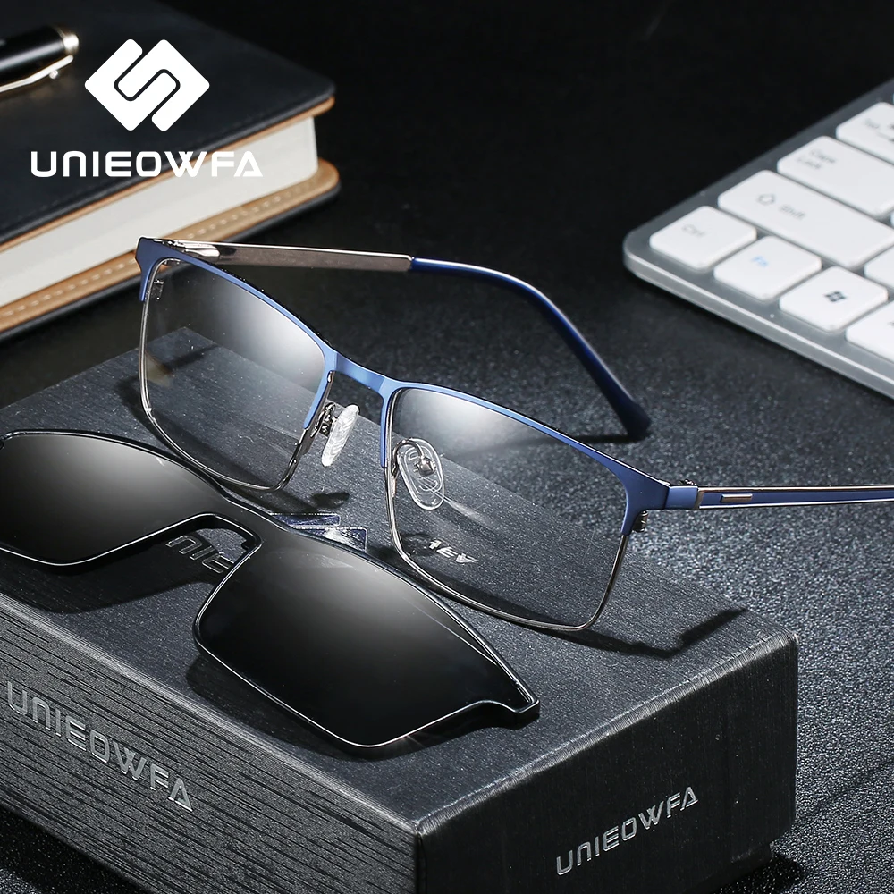 Мужские солнцезащитные очки с магнитной застежкой поляризационные оптическим