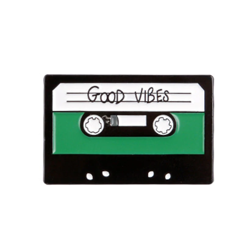 FIMAODZ винтажная музыкальная лента брошь GOOD VIBES Sad Songs сплав мультфильм Эмаль