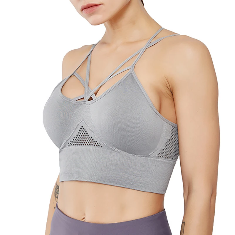 Бюстгальтер для йоги тренировочный топ спортивный жилет бега бюстгальтер с