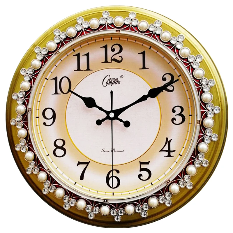 Большие винтажные настенные часы для гостиной потертые шикарные 3d бесшумные