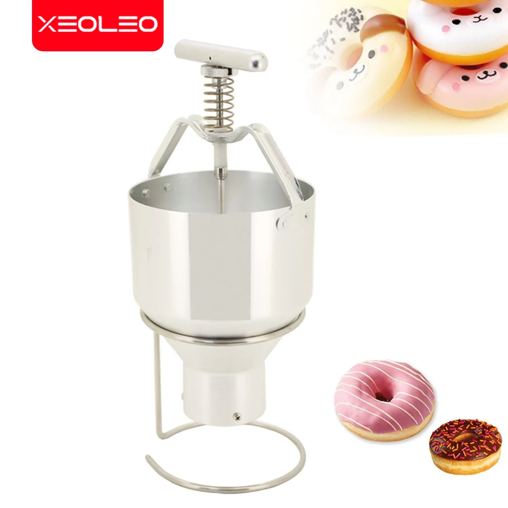 XEOLEO Mini manual donut machine Donut maker Hand-pressed stainless steel donut shaper 5L Manual donut mould Commercial/DIY