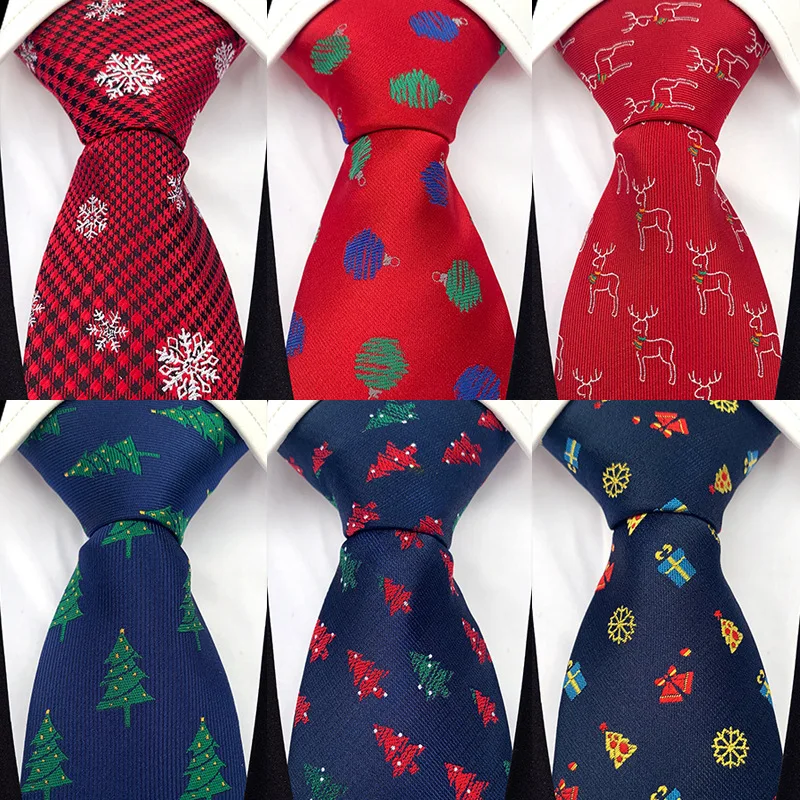

Luxury 8CM Men's Tie Gift Tree Printed High Density Neckties Wedding Gifts for Guests Festival Wedding Accessories