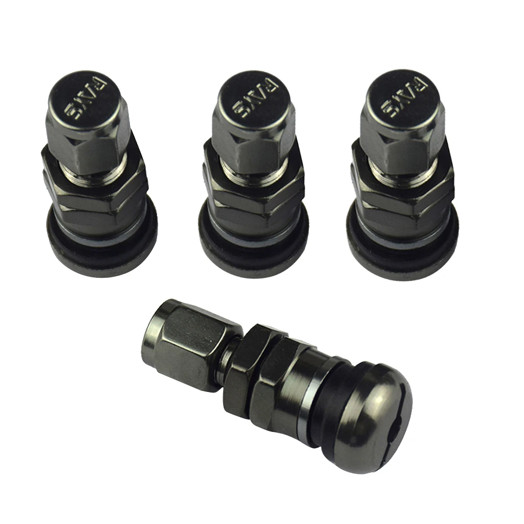

4x Gray Aluminum Auto Car Tubeless Wheel Tire Valve Stems Adapter