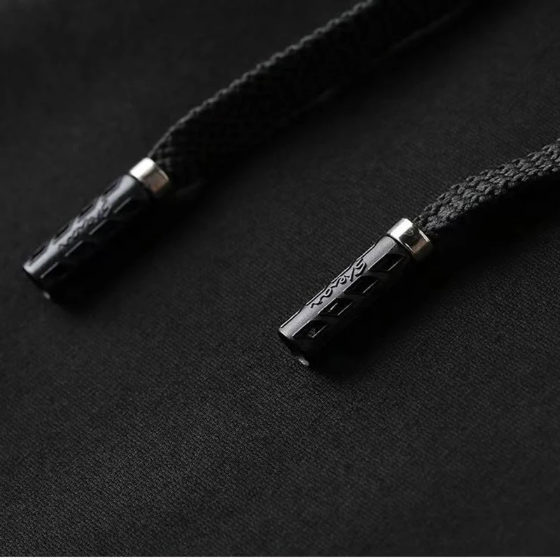 

Autumn and winter casual pants men plus cashmere straight long pants elastic sports pants drawstring pocket zipper men's pants