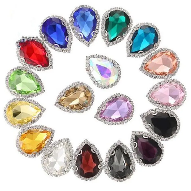 

10pcs 13x18mm/18x25mm Water Drop Crystal Necklace Charms Pendant Jewelry Fit DIY Women Necklace Chakra Jewelry Making