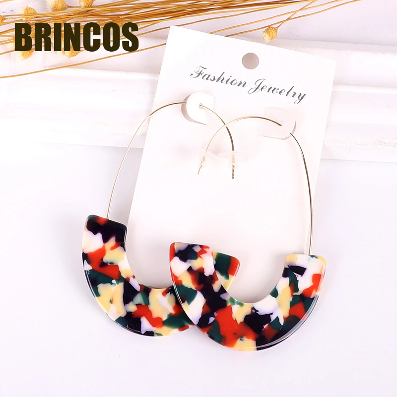 Модные Акриловые серьги 2019 набор обручей ювелирные изделия корейский