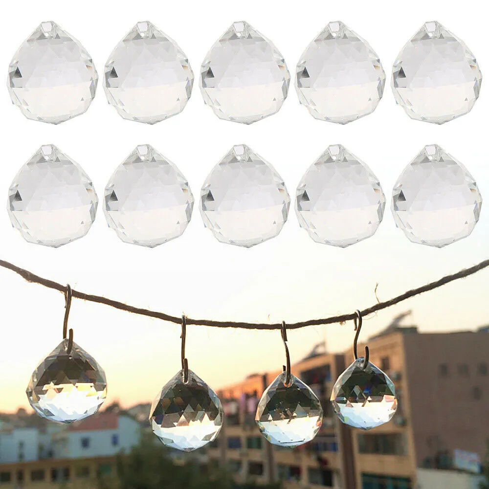 20 шт прозрачный хрустальный шар подвесная люстра лампа Suncatcher призматические
