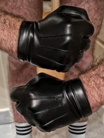 kimobaa man real lambskin top italy leather with wrist button gloves