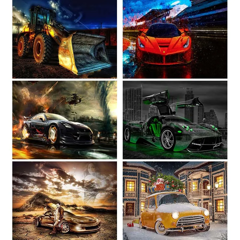 

Full Round Square 5D Craft DIY Diamond Painting Excavator Embroidery Sports Car Picture Rhinestone Cross Stitch Room Decor R85