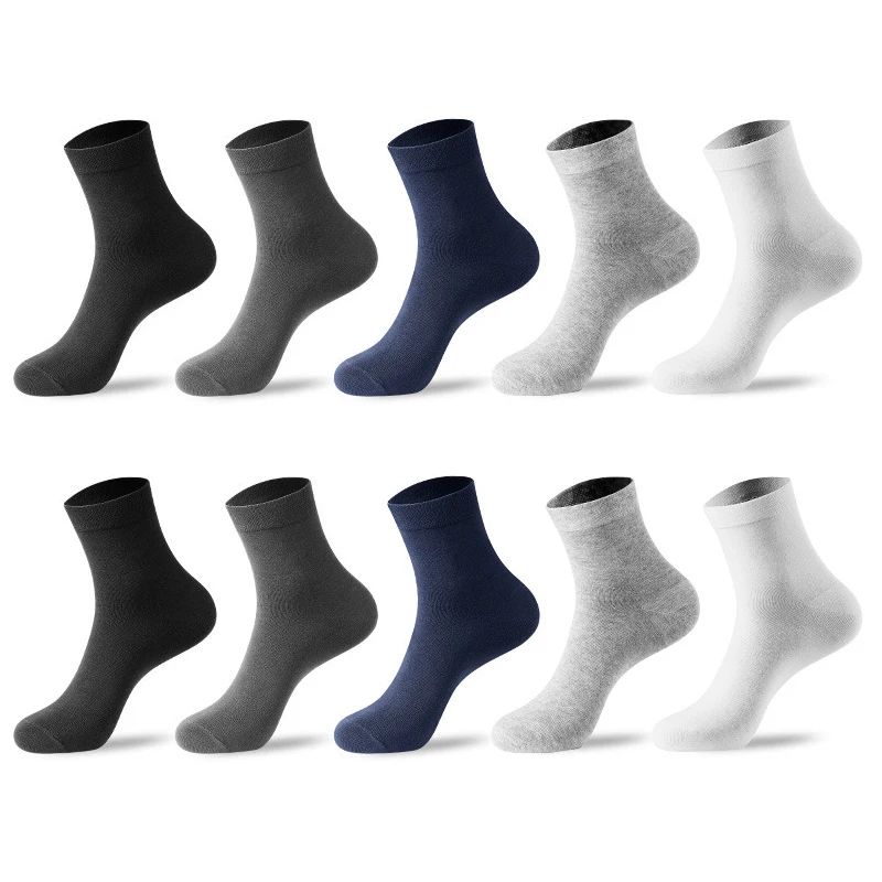 

Match-Up Men's Cotton Socks New Style Black Business Men Socks Soft Breathable Summer Winter for Male Socks (10 Pairs/lot)