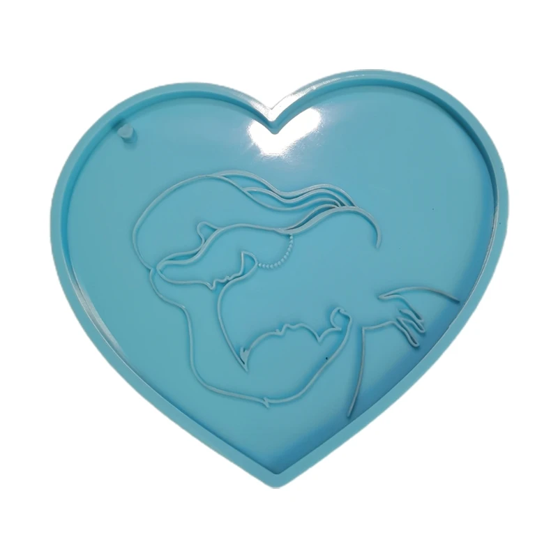 

4 Styles Coaster Epoxy Resin Mold Keychain Pendant Silicone Mould DIY Crafts Cup Mat Pad Jewelry Casting Tools