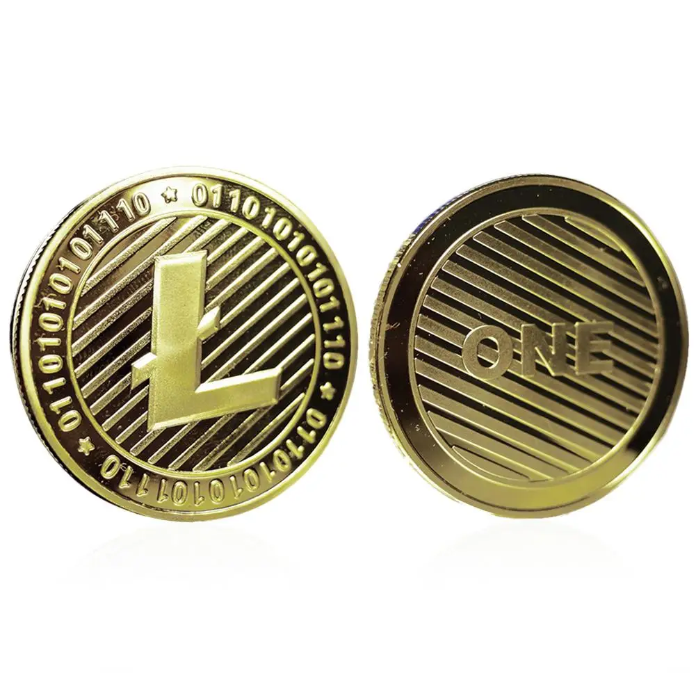 Litecoin монеты не-монеты иностранных валют Биткоин/эфириум/Lite/тире/пульсация монета 5 видов памятной монеты(Прямая поставка) Подарочная монета - Цвет: litecoin gold A