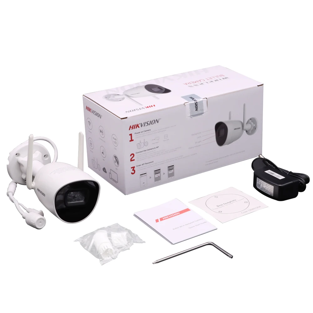 Беспроводная уличная цилиндрическая камера HIkvision DS-2CV2041G2-IDW 4 МП поддержка Wi-Fi