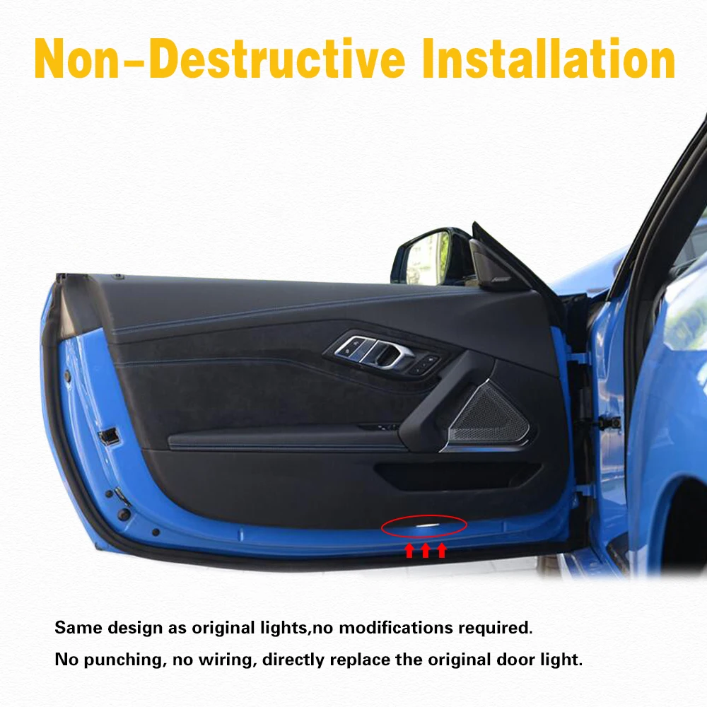 2X LED 3D автомобильный логотип проектор Призрак тенсветильник свет для BMW G20 G28 2019 2020