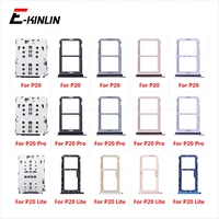 micro sd sim card tray socket slot adapter connector reader for for huawei p20 pro lite container holder replacement parts