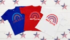 На День независимости США, рубашки для девочек и мальчиков, 4th of July футболки унисекс с изображением американского флага рубашка цвета радуги детская патриотическая футболки для девочек