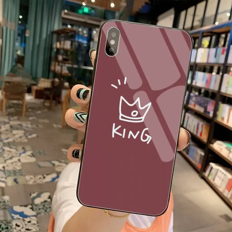 

Fashion Graffiti Candy Color Pure Letter Phone Case Capa Tempered Glass For iPhone 11 Pro XR XS MAX 8 X 7 6S 6 Plus SE 2020 case
