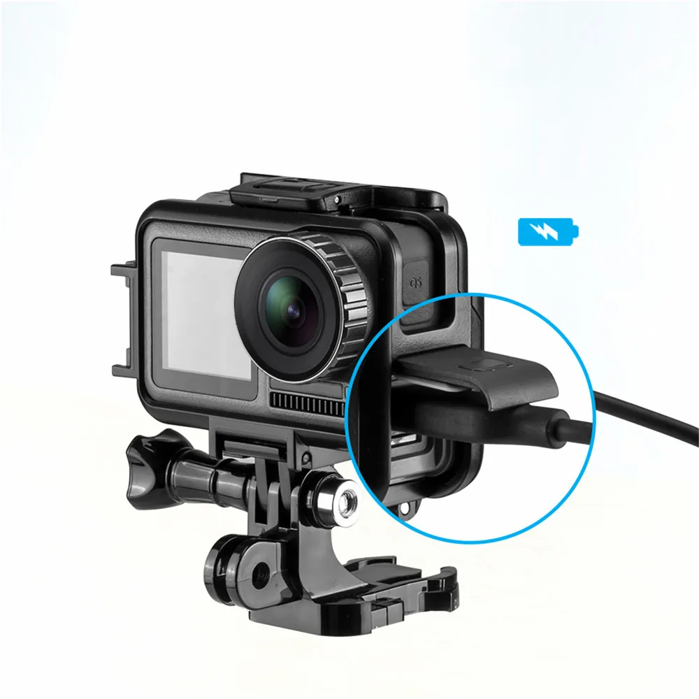 

Camera Cage Charging Shell Frame For DJI OSMO Action Camera Protective Rabbit Cage
