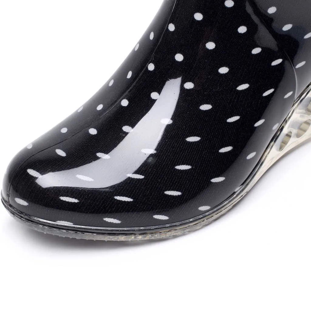 Женские сапоги до середины голени Нескользящие на танкетке Уличная обувь для