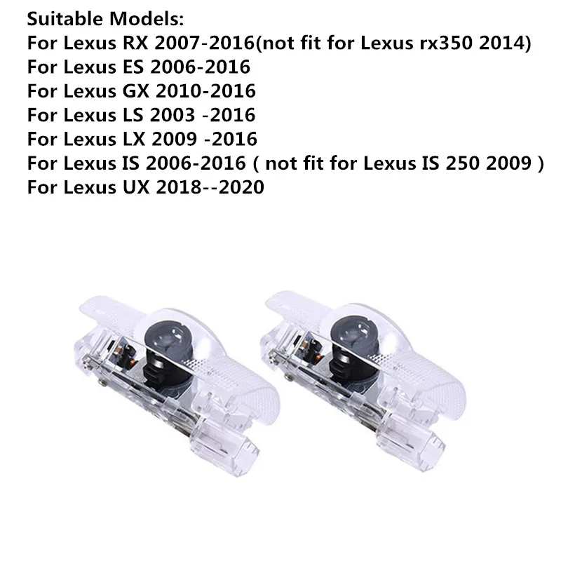 Светодиодный Автомобильная дверь Ghost Shadow лампы-проекторы логотипа для Lexus IS300 IS350