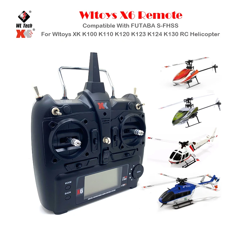 Wltoys X6 Transmitter Remmote Control Controller FUTABA Parts For Wltoys XK K100 K110 K110s K120 K123 K124 K130 RC Helicopter