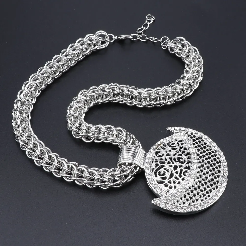 Дубай Посеребренные Ювелирные наборы нигерийские Свадебные Женские аксессуары