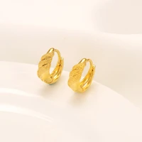 fashion minimalist gold color round hoop earrings for women girls vintage elegant earring sweet jewelry wedding party gift