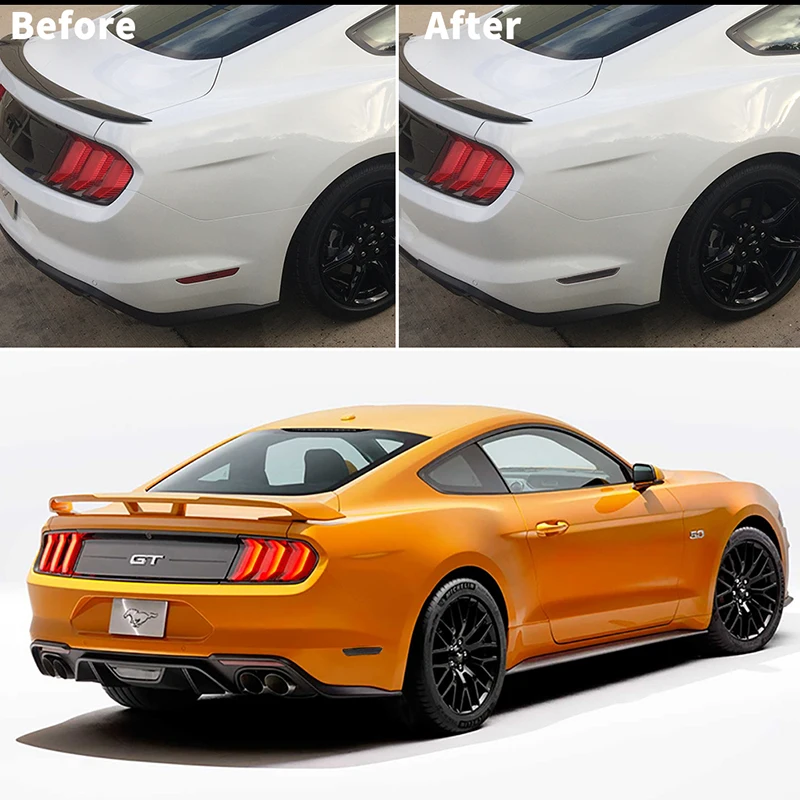 Gtinmustang 2 шт Копченый черный/прозрачный объектив Автомобильный задний бампер отражатель Боковой габаритный фонарь крышка корпуса для- Ford Mustang