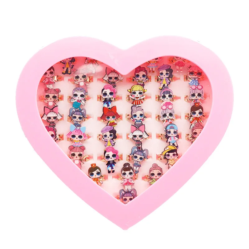 

Genuine 36pcs LOL surprise dolls Original figure Rings anime cartoon figura action toys child birthday gifts for girls 1.5CM