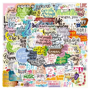 1050100pcs motivational phrases sticker inspirational life quotes diy laptop study room scrapbooking graffiti decals stickers free global shipping