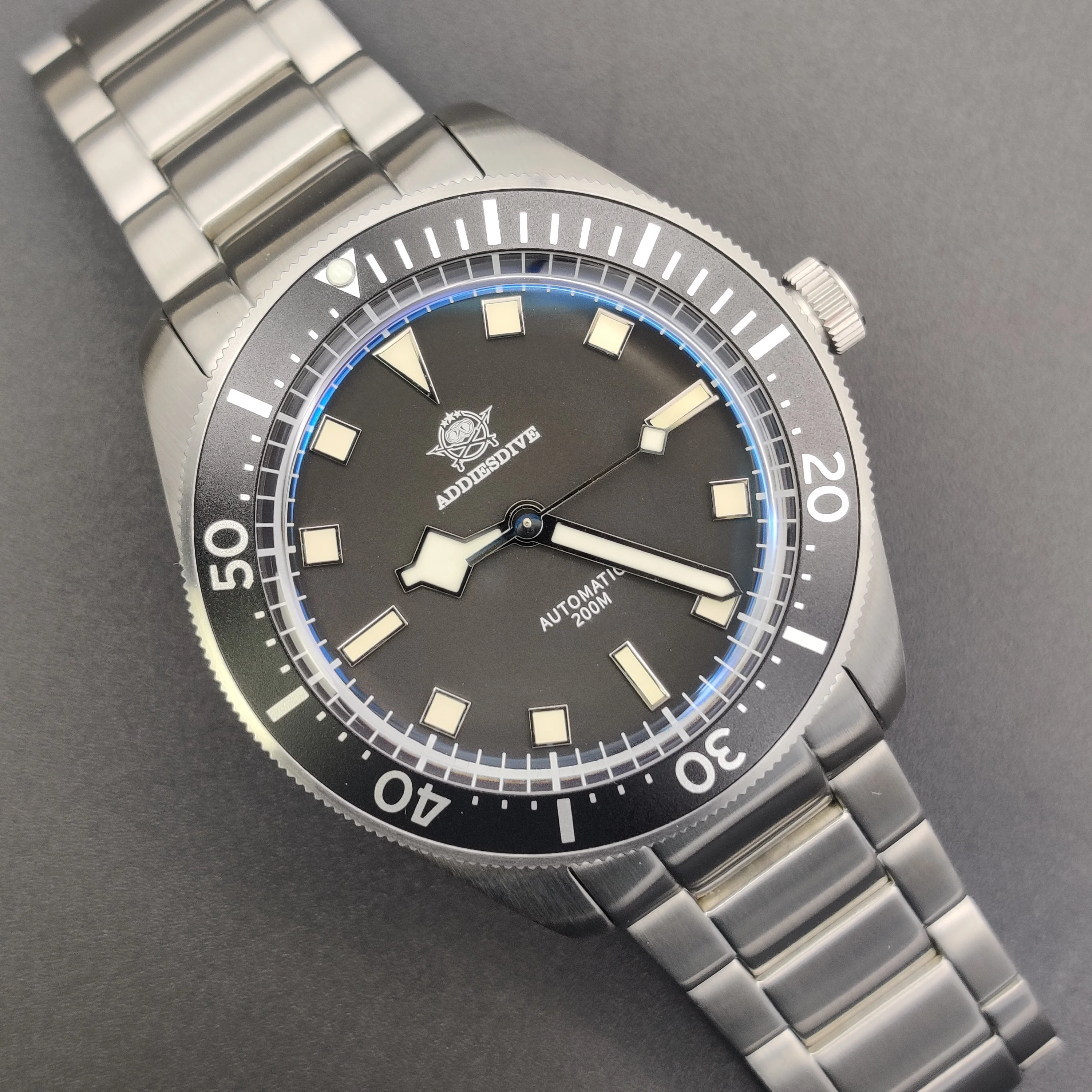 

ADDIESDIVE 2022 New PT5000 Steel Men's Mechancial Wristwatch Luxury Automtaic watches for men Sapphire mirror sport Diver watch