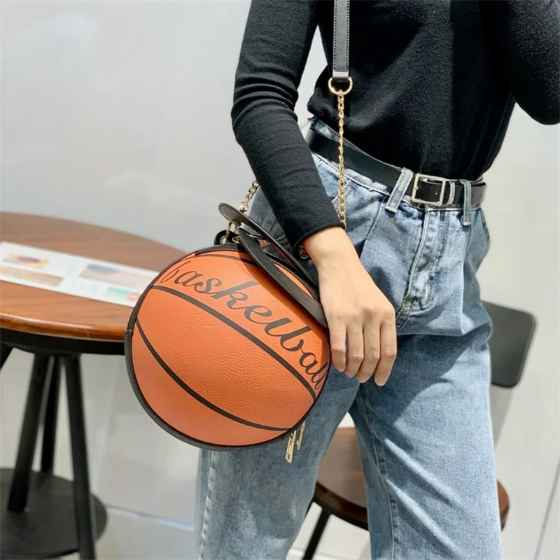 Новинка 2021 Женская круглая сумка с граффити модная на цепочке через плечо