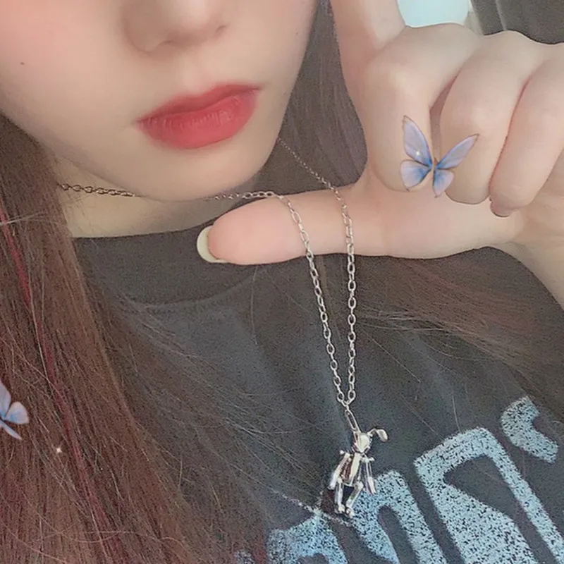 2020 Новинка осени личность трендовая Складная заячьих ушек кулон ожерелье Мода